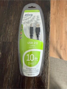 Ativa USB 2.0 A to B Cable — Black